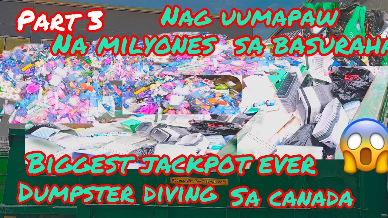 DUMPSTER DIVING/MILYONES ANGHALAGA NASA BASURAHAN LAHAT TINAPON NA/LIFE IN CANADA #viral #trending
