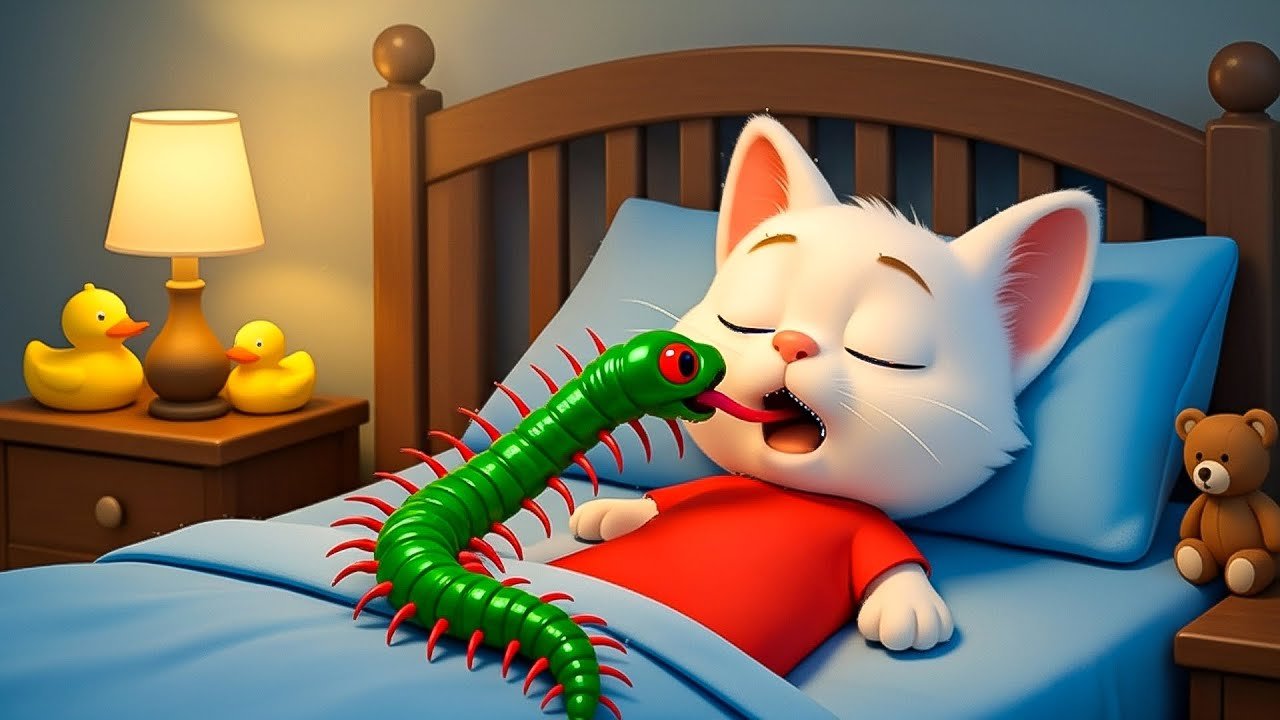 🐱🐛 Animated Cat Tale: When a Kitten Notices a Little Visitor #aicat #short#story#animated