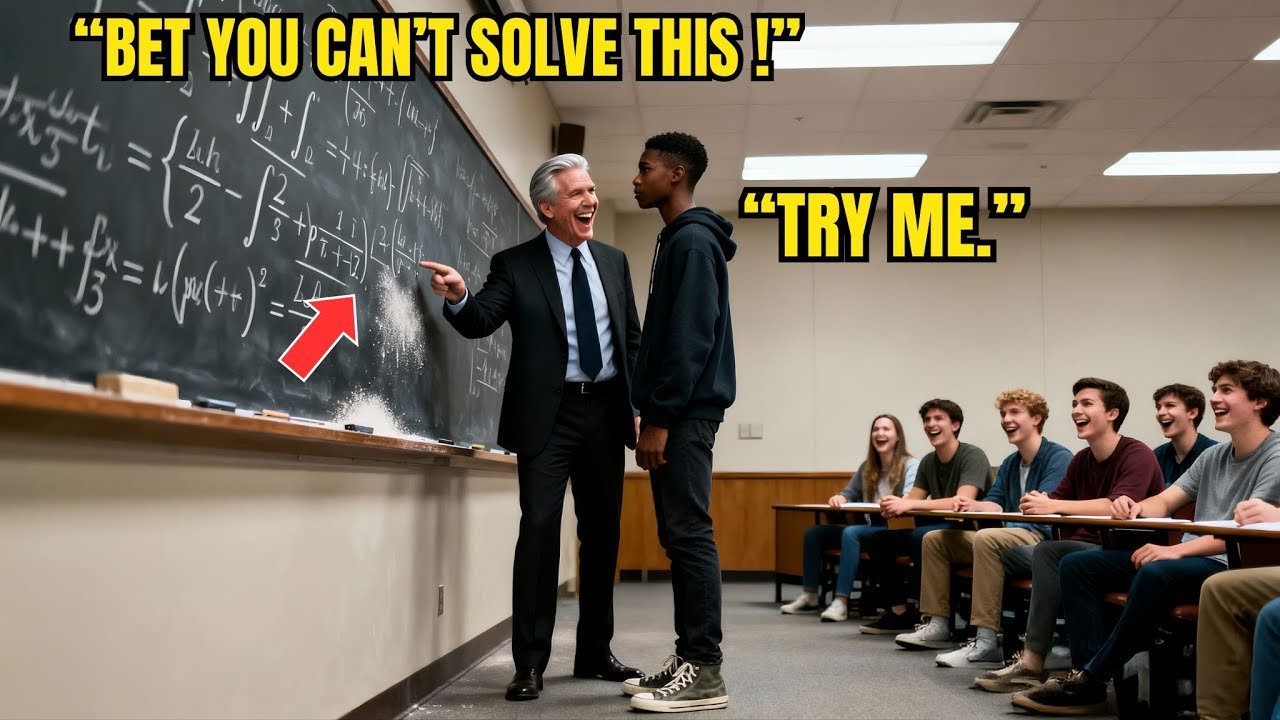 Prof Doesn't Know Black Student Is Math Prodigy — Sets 'Impossible' Equation to Mock Him, Regrets It