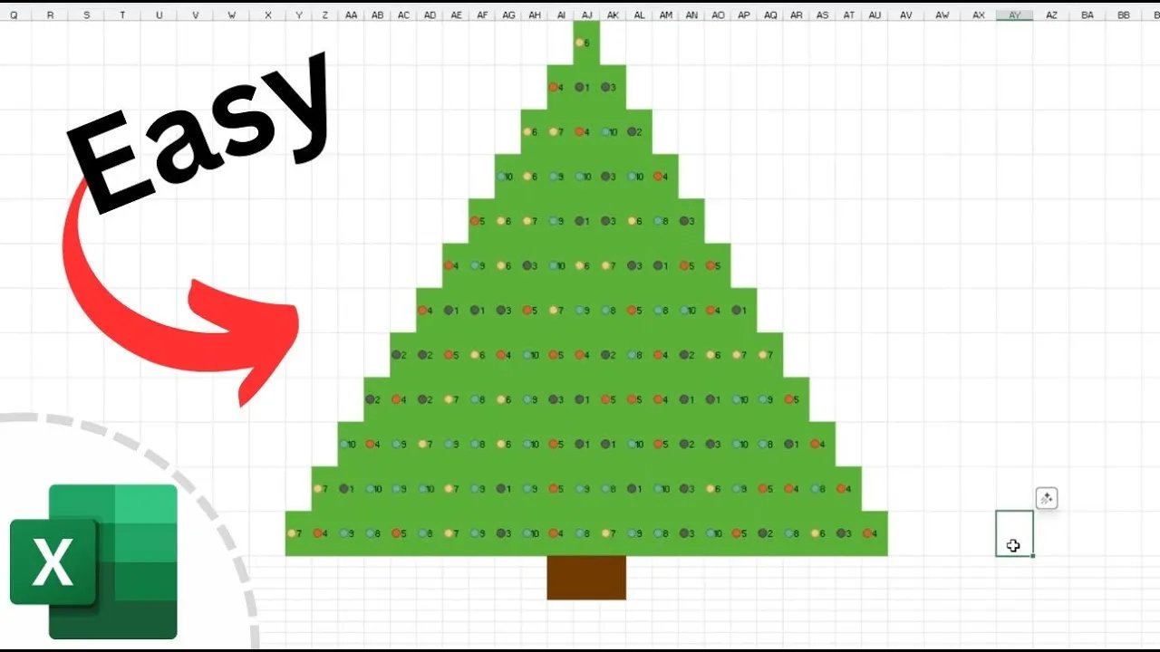 Create an Animated Sparkling Christmas Tree In Excel