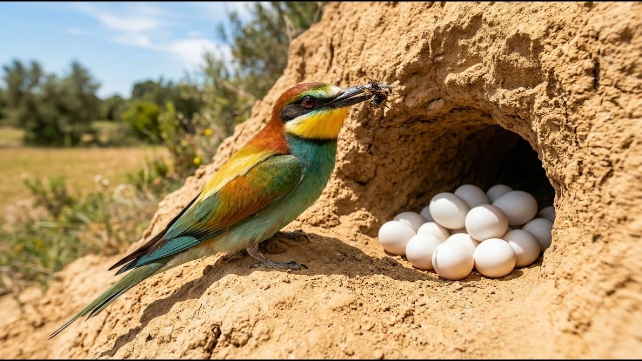 😱🐦 From Tiny Egg to Skilled Flyer The 87-Day Secret of the Bee-Eater Animals