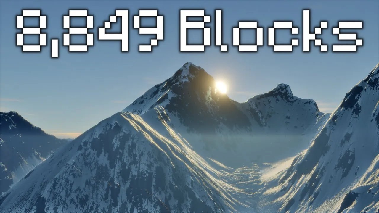 I Climbed The REAL Mt. Everest In Minecraft