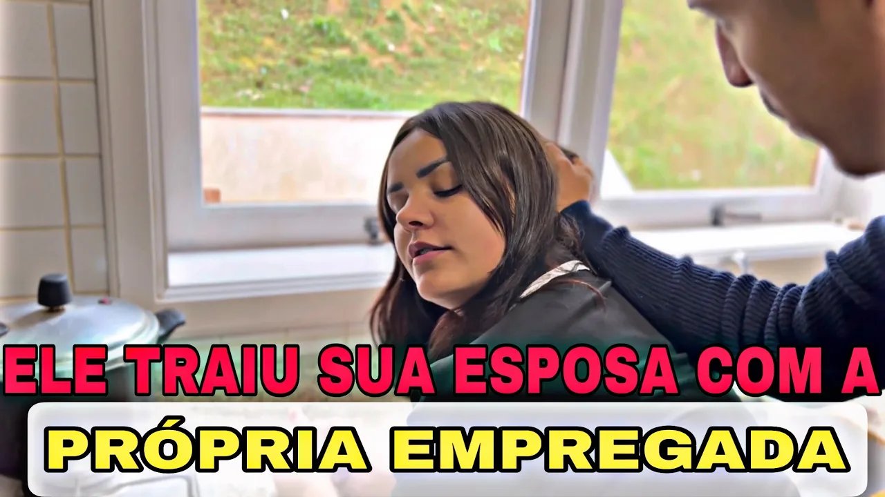 Ele mexeu com a empregada enquanto sua esposa trabalhava até que lhe deram o que ele merecia