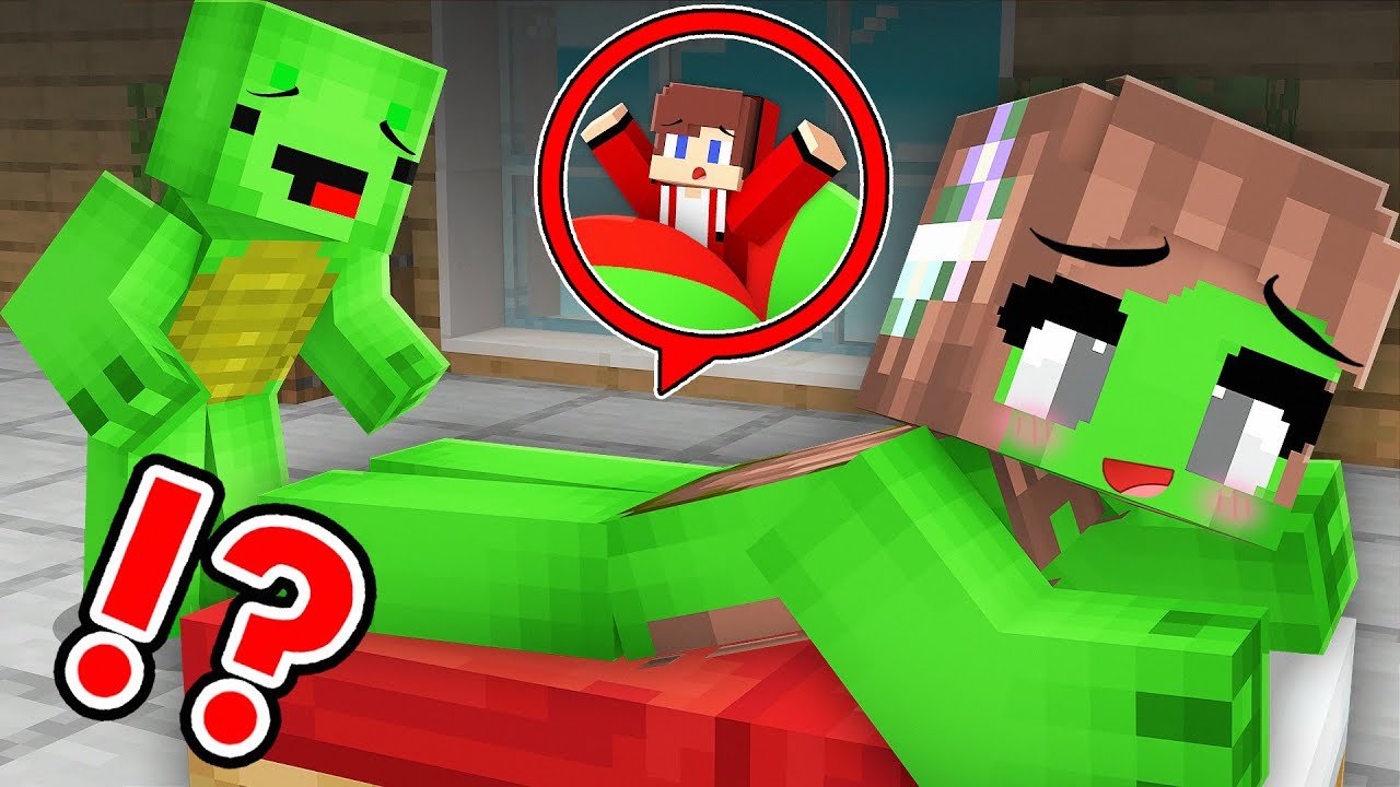 JJ is STUCK inside Mikey's Girl in Minecraft - Maizen