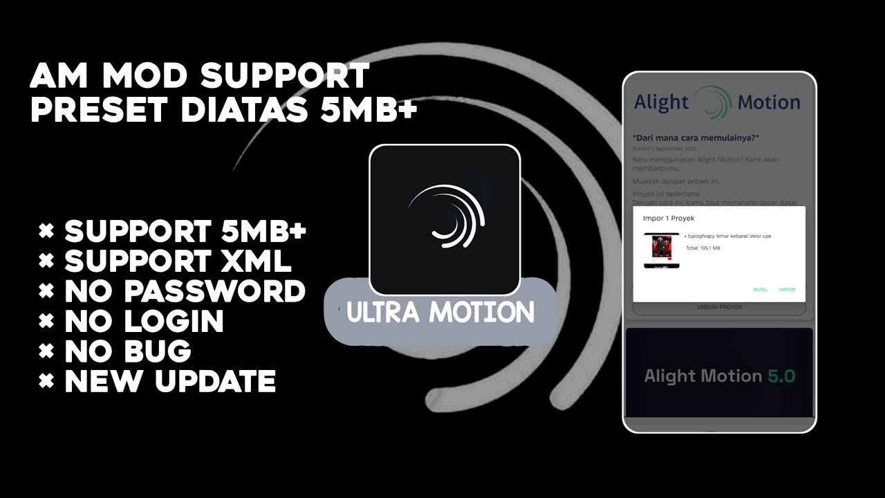 ALIGHT MOTION MOD TERBARU 2025‼️|| ULTRA MOTION SUPPORT PRESET 5MB #alightmotion #mod