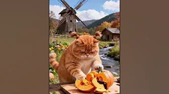 Orange Cat’s Impressive Cooking Skills#cat #catchef #ai #tiger