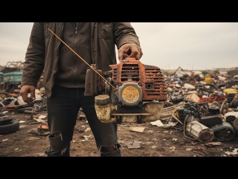 DIY Lawn Mower Into Boat Engine From Scrap Me...