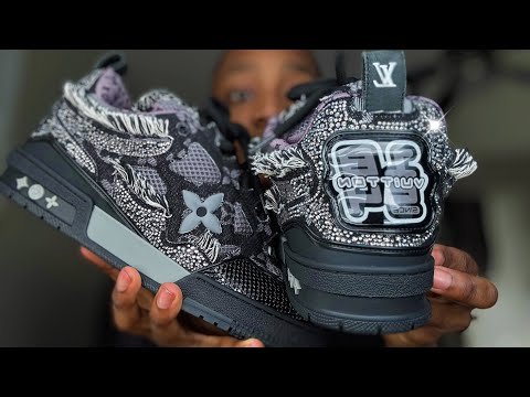 LV SKATE Sneaker Swarovski Black (Review) + ON FOOT