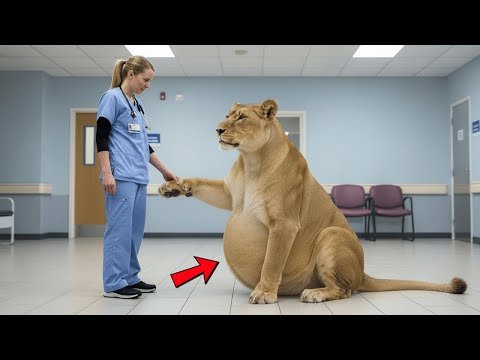 Pregnant Lioness Walks Into a Hospital Bleedi...
