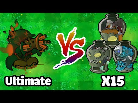 PVZ 1 Magical Hybrid - ULTIMATE BLACK vs 15 ZOMBIE VASES - Who Will Win?
