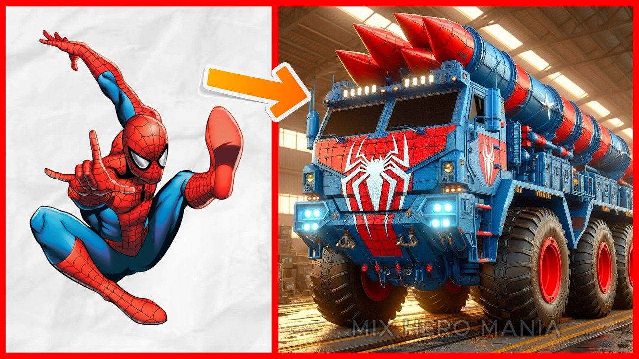 AVENGERS But MISSILE TRUCKS 💥 all Marvel & DC characters (2025) #avengers #superhero