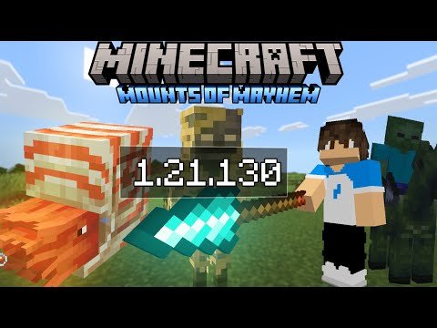 SAIU! ATUALIZAÇÃO DO MINECRAFT PE 1.21.130 MOUNTS OF MAYHEM - Minecraft Bedrock Mcpe