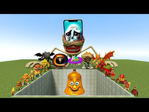 AI Brainrot Memes vs Ding Ding Ding Sahur Bosses in Giant Pit – Gmod Chaos