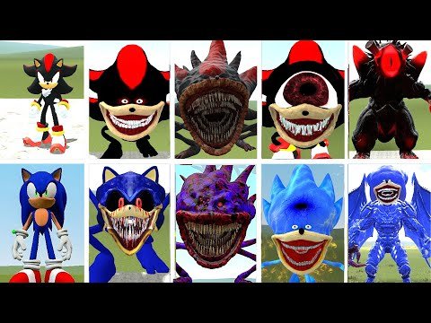 ALL SHADOW SONIC CURSED VS SHIN SONIC CURSED ...