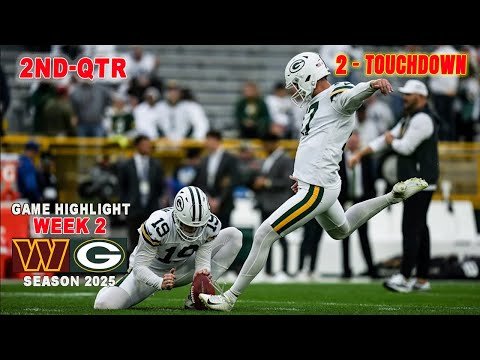 Commanders vs Packers | FULL GAME 2ND-QTR | Sep 11, 2025 | NFL WEEK 2