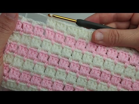 VERY EASY Crochet Pattern for Beginners! UNUSUAL Crochet Stitch for Baby Blanket, Bag and Scarf